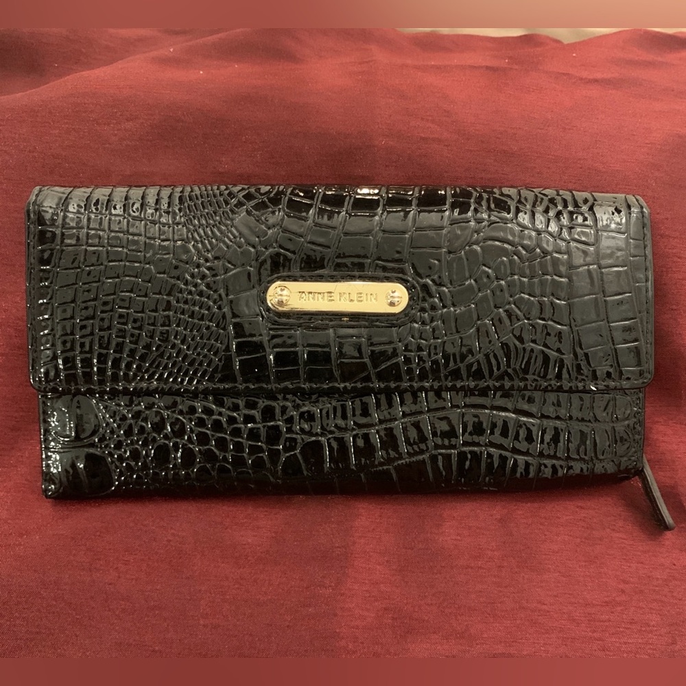 Anne Klein Faux Leather Alligator Wallet